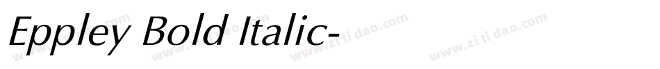 Eppley Bold Italic字体转换